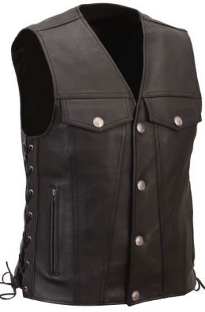 Motorbike Leather Vest