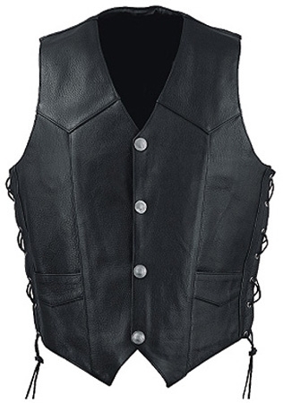 Motorbike Leather Vest